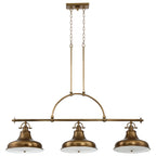 Emery 3-Light Weathered Brass Island Chandelier (Classic Americana Style)