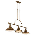 Emery 3-Light Weathered Brass Island Chandelier (Classic Americana Style)