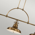 Emery 3-Light Weathered Brass Island Chandelier (Classic Americana Style)