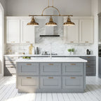 Emery 3-Light Weathered Brass Island Chandelier (Classic Americana Style)