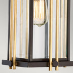 Goldenrod 1-Light Medium Chain Lantern (Western Bronze with Customizable Accents)