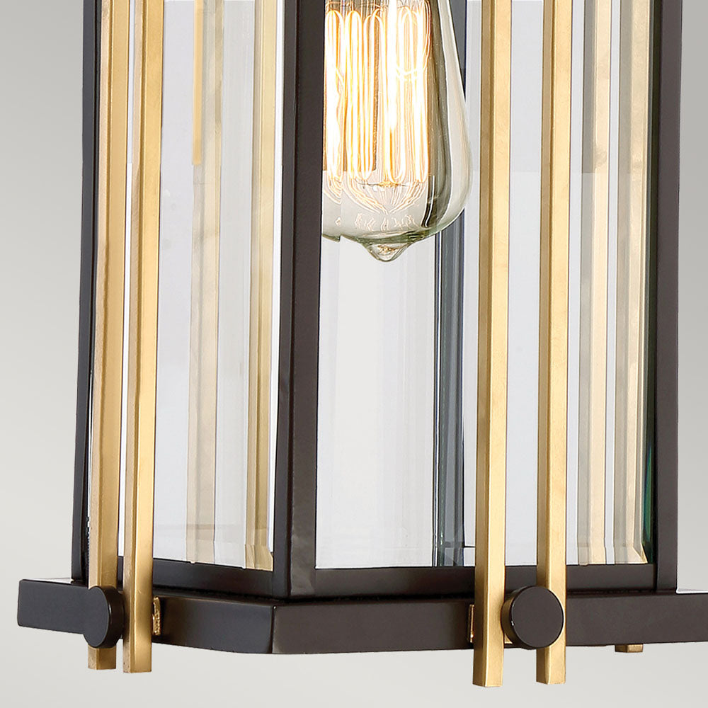 Goldenrod 1-Light Medium Chain Lantern (Western Bronze with Customizable Accents)