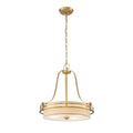 Uptown Gotham Brushed Brass Pendant Light (Glass Balls & Shade)