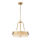 Uptown Gotham Brushed Brass Pendant Light (Glass Balls & Shade)