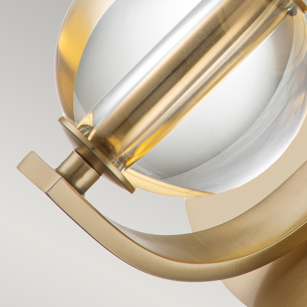 Uptown Gotham 1-Light Brushed Brass Wall Sconce (Glass & Shade)