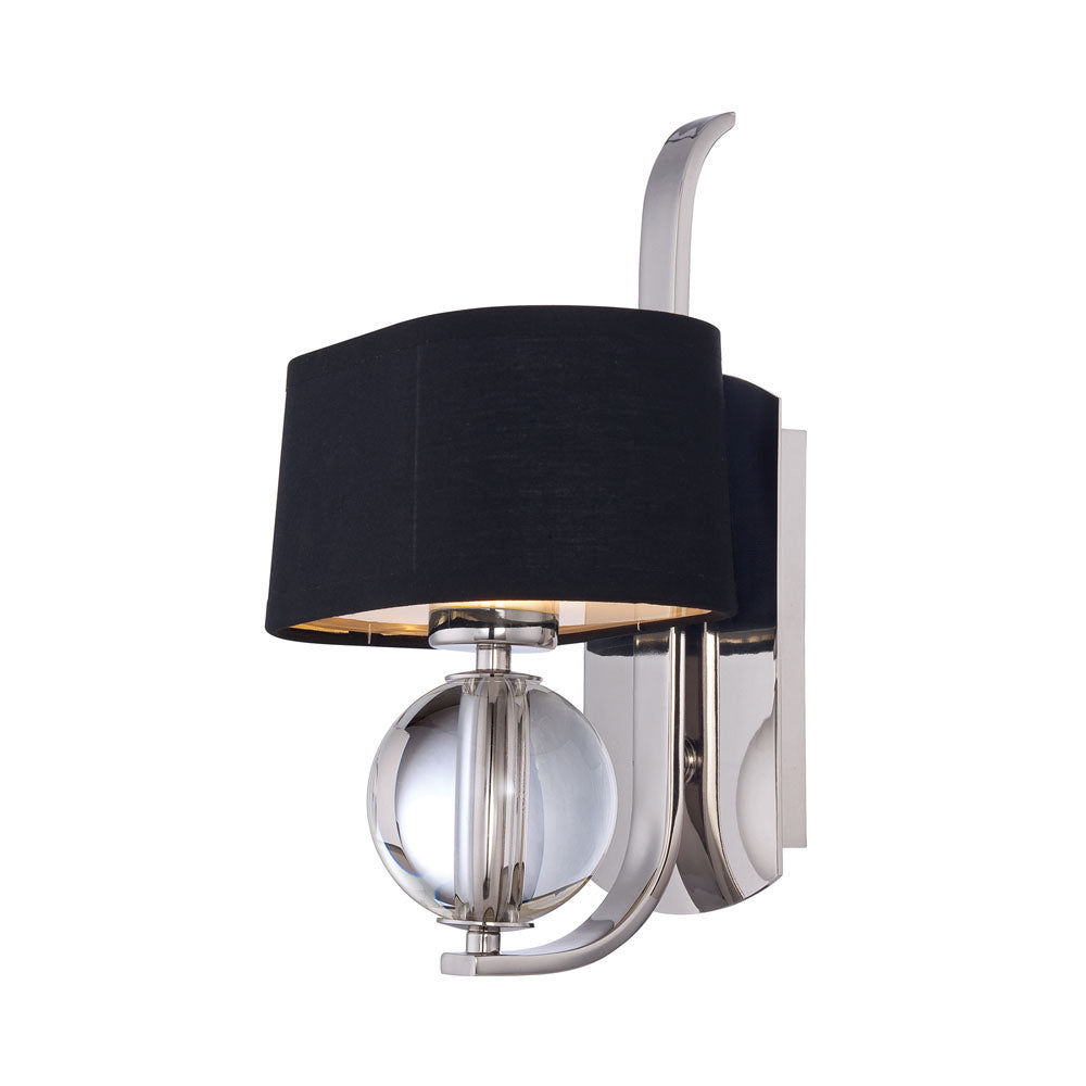 Gotham 1-Light Wall Sconce (Black Shade)