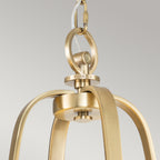 Uptown Gotham 4-Light Brushed Brass Chandelier (Glass Balls & Shades)