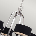 Gotham 4-Light Chandelier (Black Shades)