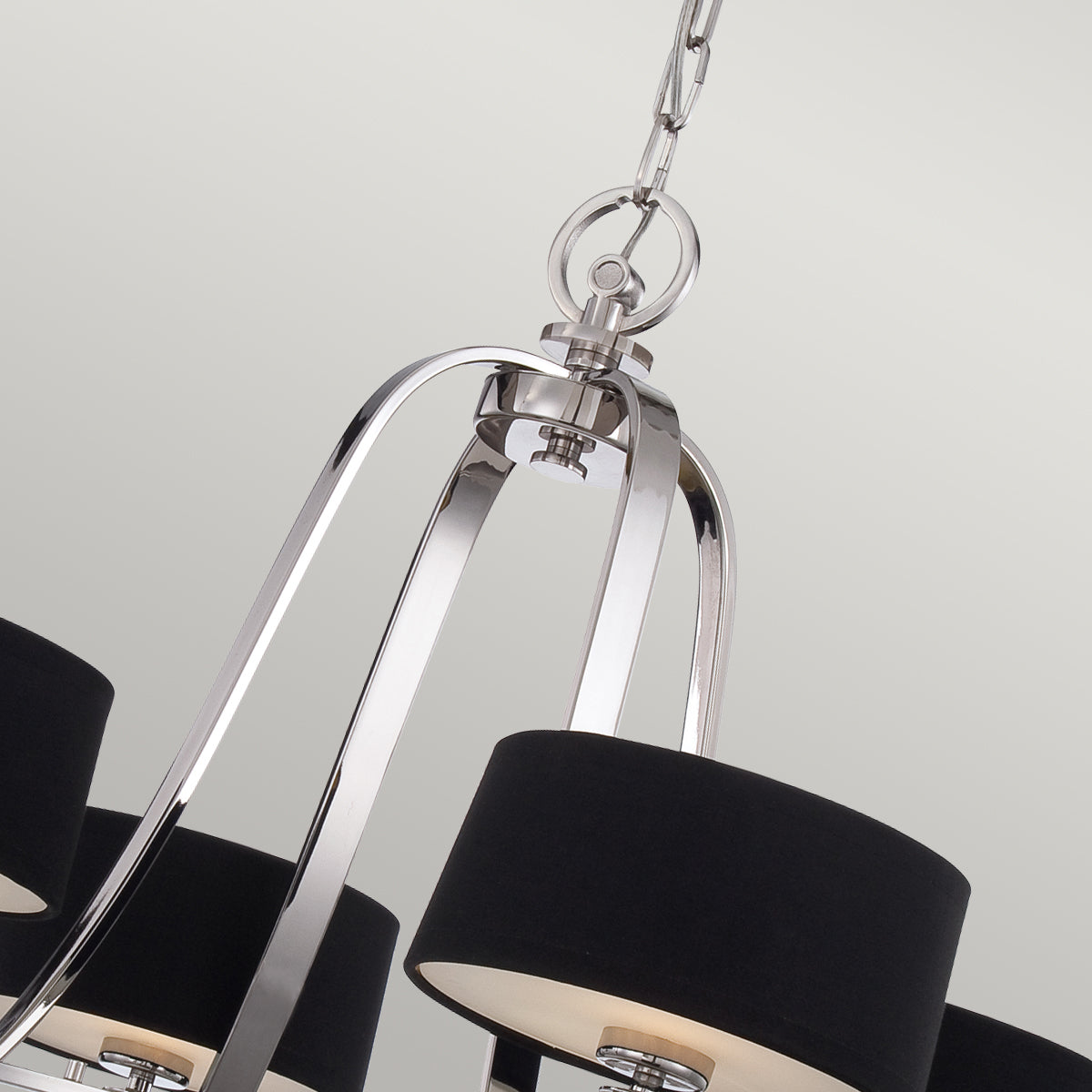 Gotham 4-Light Chandelier (Black Shades)