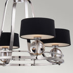 Gotham 4-Light Chandelier (Black Shades)