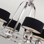 Gotham 4-Light Chandelier (Black Shades)