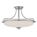 Griffin 4-Light Antique Nickel Semi-Flush Mount (Etched Glass)