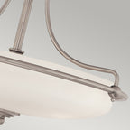 Griffin 4-Light Antique Nickel Semi-Flush Mount (Etched Glass)