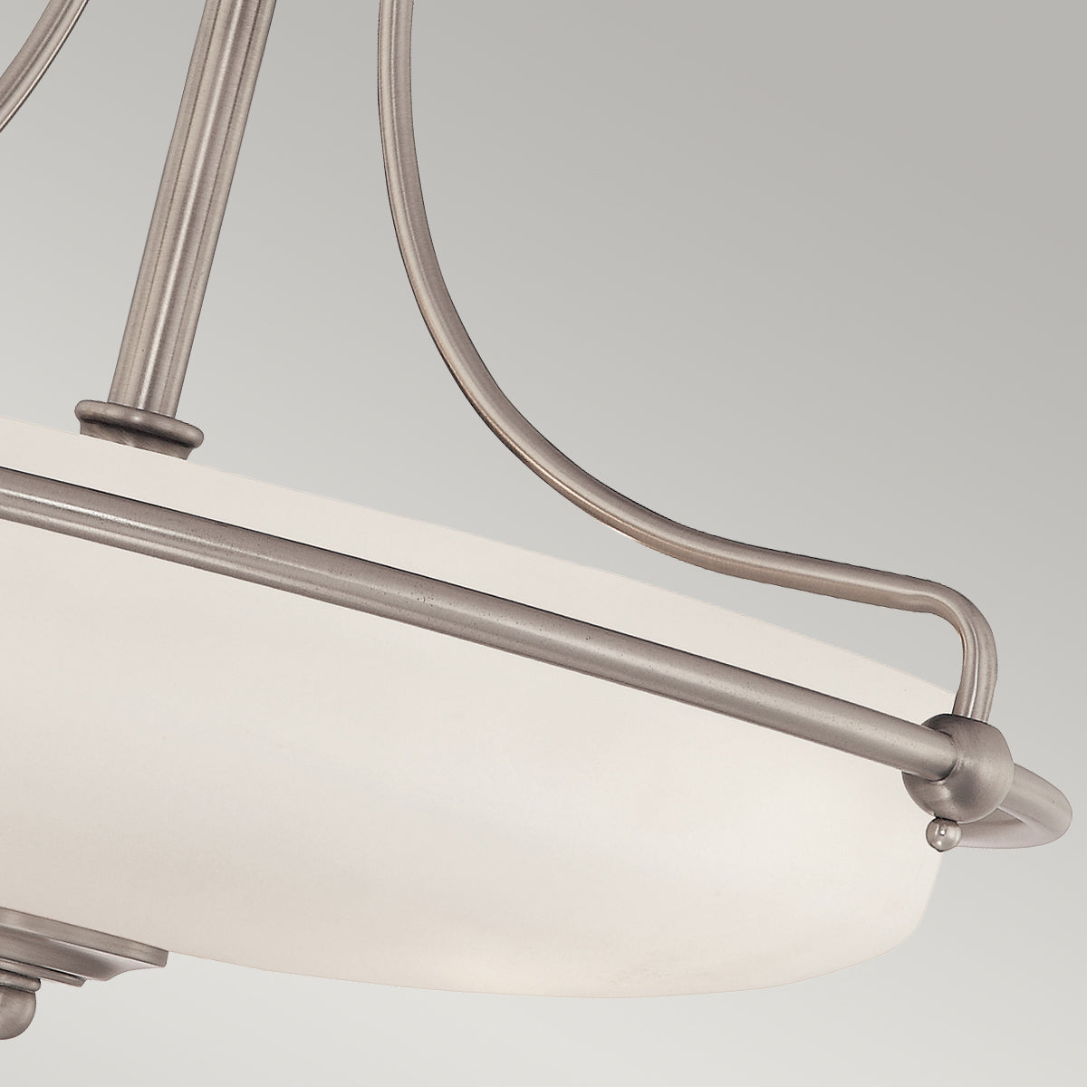 Griffin 4-Light Antique Nickel Semi-Flush Mount (Etched Glass)