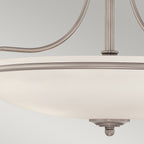 Griffin 4-Light Antique Nickel Semi-Flush Mount (Etched Glass)