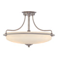 Griffin 4-Light Polished Chrome Semi-Flush Mount (Etched Glass)