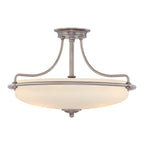 Griffin 4-Light Polished Chrome Semi-Flush Mount (Etched Glass)
