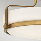 Griffin 4-Light Polished Chrome Semi-Flush Mount (Etched Glass)