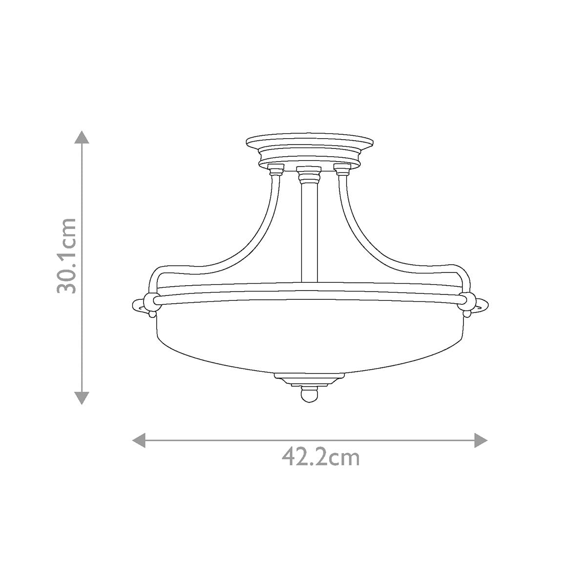 Griffin 3 Light Semi-Flush 1