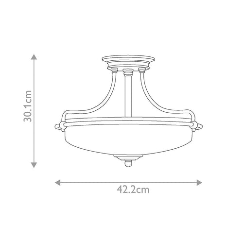 Griffin 3 Light Semi-Flush 1