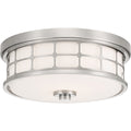 Guardian 2-Light Brushed Nickel Geometric Flush Mount Ceiling Light