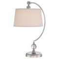 Jenkins 1-Light Table Lamp (Polished Nickel with Cream Shade)
