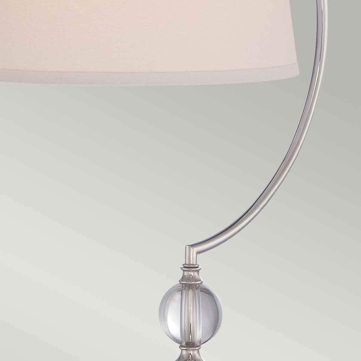 Jenkins 1-Light Table Lamp (Polished Nickel with Cream Shade)