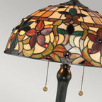 Kami 2-Light Table Lamp (Handcrafted Tiffany Style in Warm Hues)