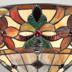 Kami 2-Light Wall Uplighter (Handcrafted Tiffany Glass)
