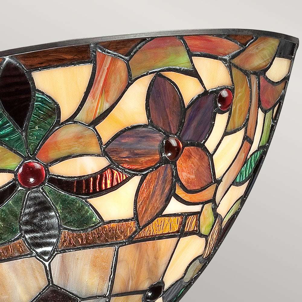 Kami 2-Light Wall Uplighter (Handcrafted Tiffany Glass)