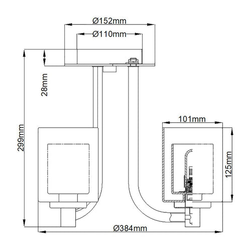Kolt 3 Light Semi-Flush