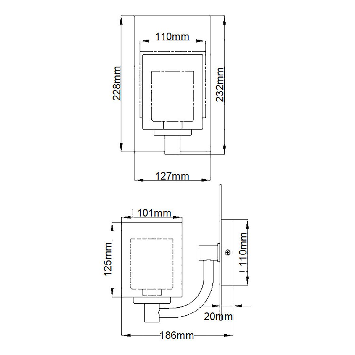 Kolt 1 Light Wall Light