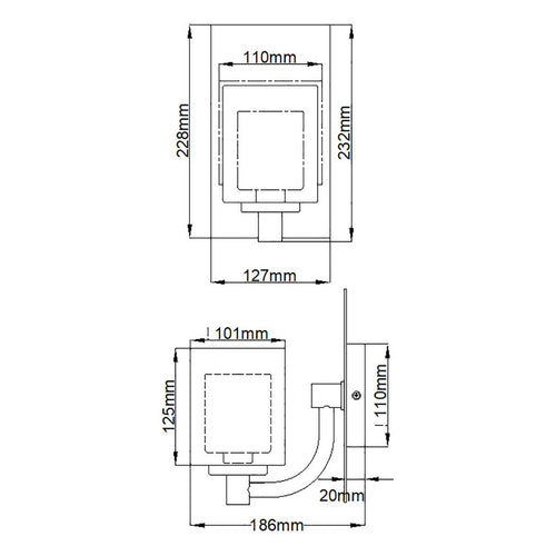 Kolt 1 Light Wall Light