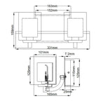 Kolt 2 Light Wall Light