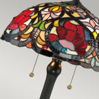 Larissa 2-Light Table Lamp (Handcrafted Tiffany in Jewel & Pastel Tones)