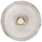 Mantle 2-Light Prismatic Glass Semi-Flush (Polished Nickel)