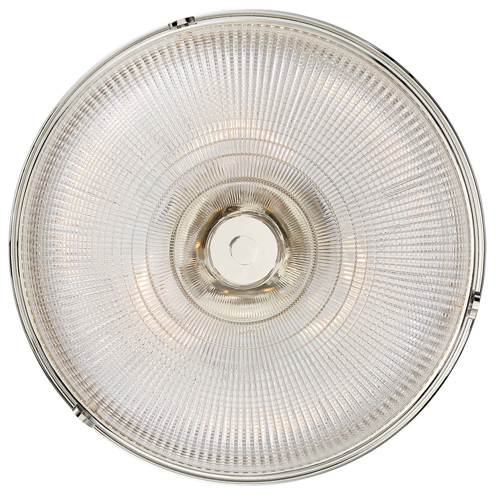 Mantle 2-Light Prismatic Glass Semi-Flush (Polished Nickel)