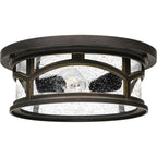 Marblehead 2-Light Outdoor Flush Mount (Black)