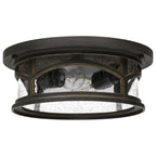 Marblehead 2-Light Outdoor Flush Mount (Black)