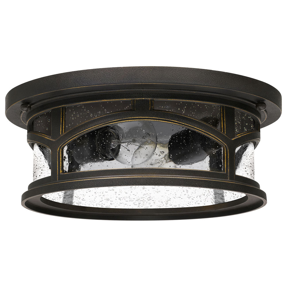 Marblehead 2-Light Outdoor Flush Mount (Black)