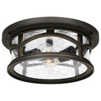 Marblehead 2-Light Outdoor Flush Mount (Black)