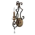 Marquette 1-Light Wall Sconce (Crystal Accents, Heirloom Finish)