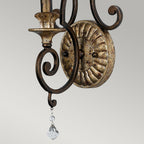 Marquette 1-Light Wall Sconce (Crystal Accents, Heirloom Finish)