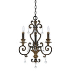 Marquette 3-Light Heirloom Bronze Chandelier (Classic Style with Crystal Accents)