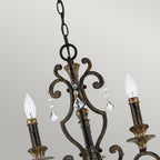 Marquette 3-Light Heirloom Bronze Chandelier (Classic Style with Crystal Accents)