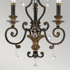 Marquette 3-Light Heirloom Bronze Chandelier (Classic Style with Crystal Accents)