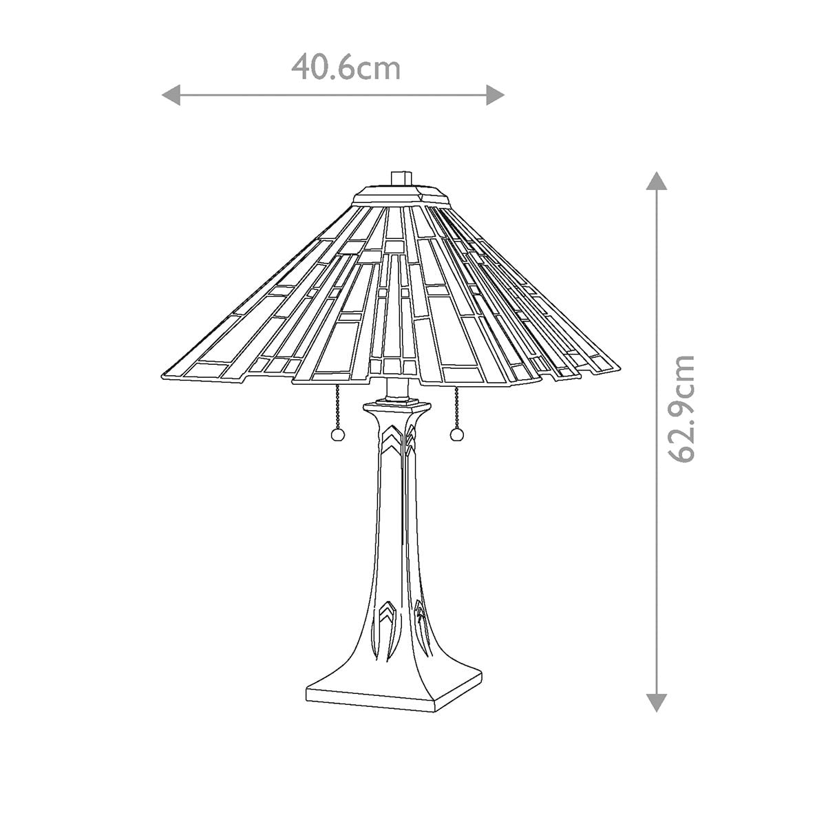 Maybeck 2 Light Table Lamp