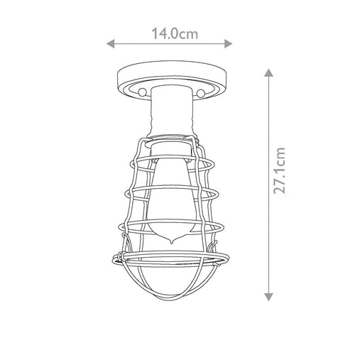 Mixon 1 Light Semi-Flush