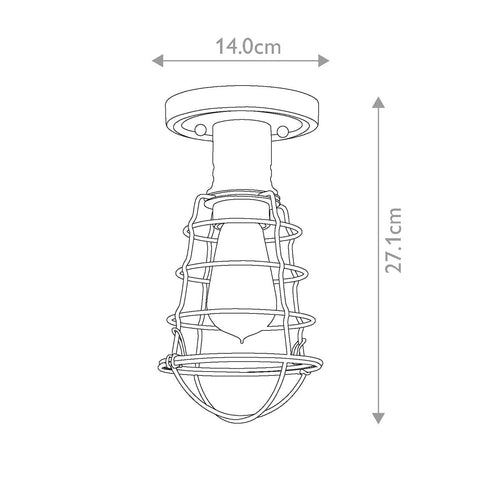 Mixon 1 Light Semi-Flush 4