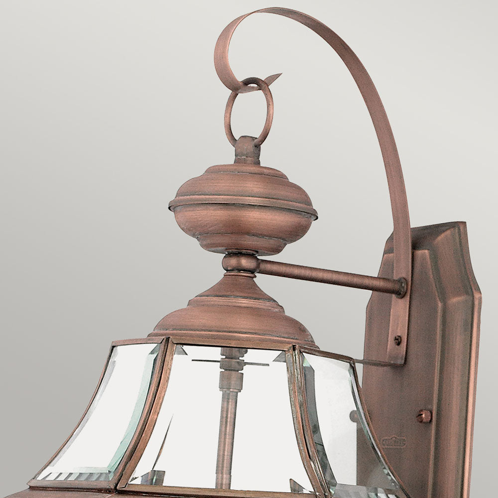 Newbury 2-Light Large Outdoor Wall Lantern (Aged Copper)
